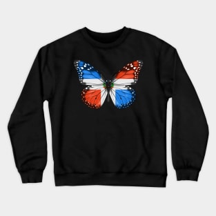 Dominican Flag  Butterfly - Gift for Dominican From Dominican Republic Crewneck Sweatshirt